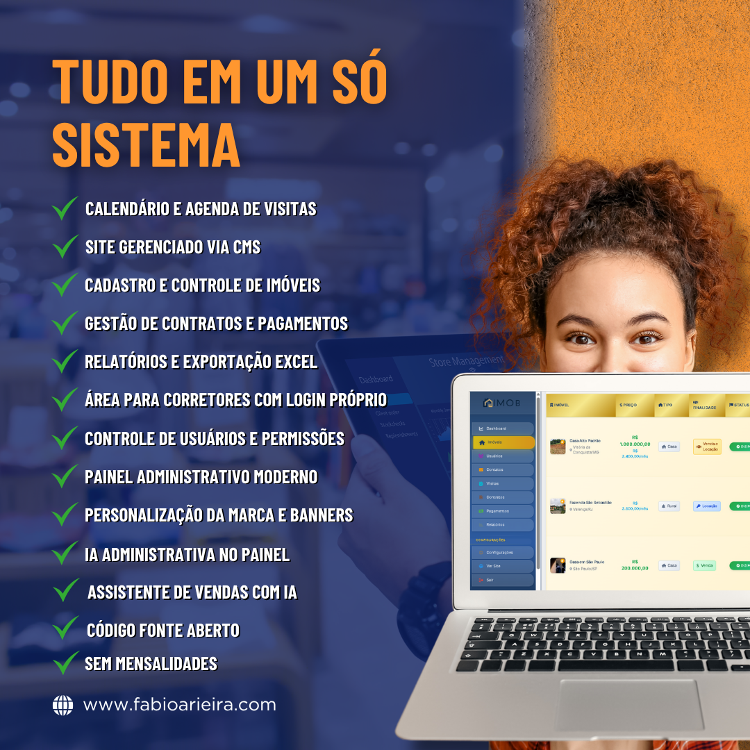 IMOB - Sistema Completo Para Imobiliárias e Corretores.